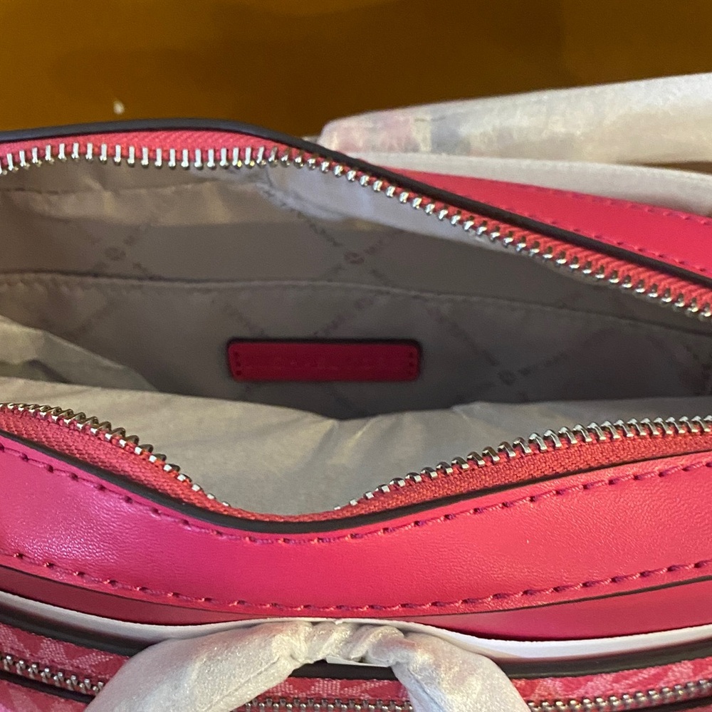 Michael Kors Vibrant Pink Logo Crossbody Bag - Picture 4 of 5